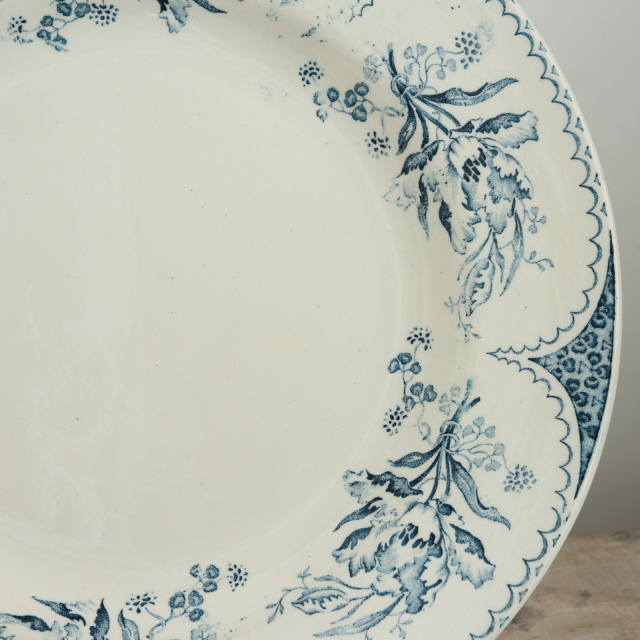 アンティーク プレート 皿 LILLE フランス リュネヴィル製 KG Luneville