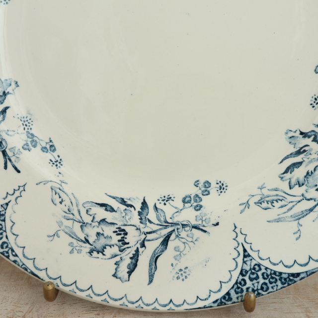 アンティーク プレート 皿 LILLE フランス リュネヴィル製 KG Luneville