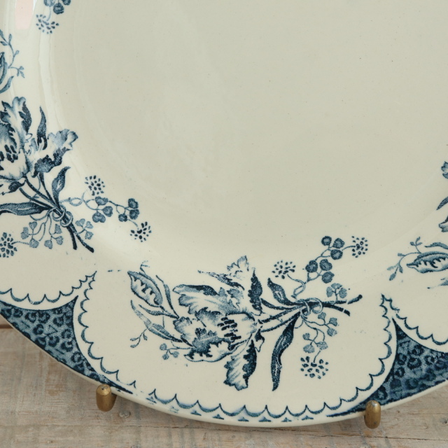 アンティーク プレート 皿 LILLE フランス リュネヴィル製 KG Luneville