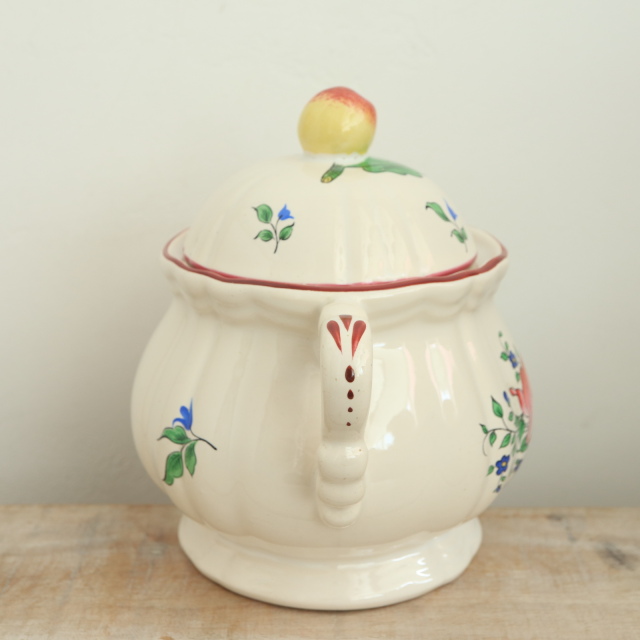 シュクリエ ハンドペイント シュガーポット フランス リュネヴィル製 KG Luneville