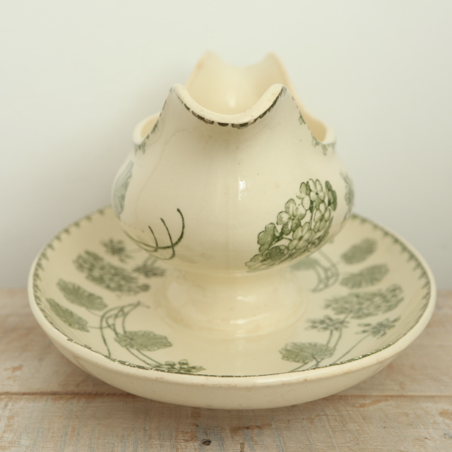 アンティーク ソーシエール ゼラニウム GERANIUM フランス サルグミンヌ製 U&C SARREGUEMINES