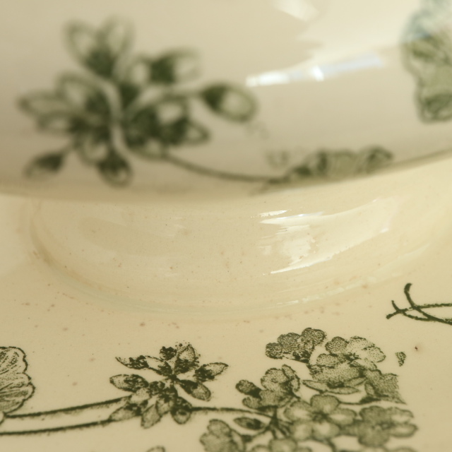 アンティーク ソーシエール ゼラニウム GERANIUM フランス サルグミンヌ製 U&C SARREGUEMINES