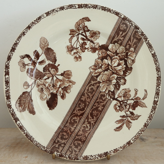 アンティーク プレート 皿 Emile bourgeois フランス ショワジールロワ製 CHOISY LE ROI
