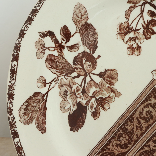 アンティーク プレート 皿 Emile bourgeois フランス ショワジールロワ製 CHOISY LE ROI