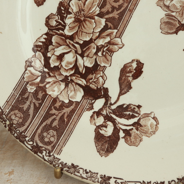 アンティーク プレート 皿 Emile bourgeois フランス ショワジールロワ製 CHOISY LE ROI