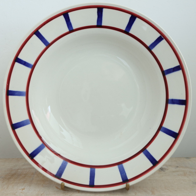 アンティークプレート バスク 深皿 BASQUE フランス ディゴワン サルグミンヌ製 Digoin & Sarreguemines