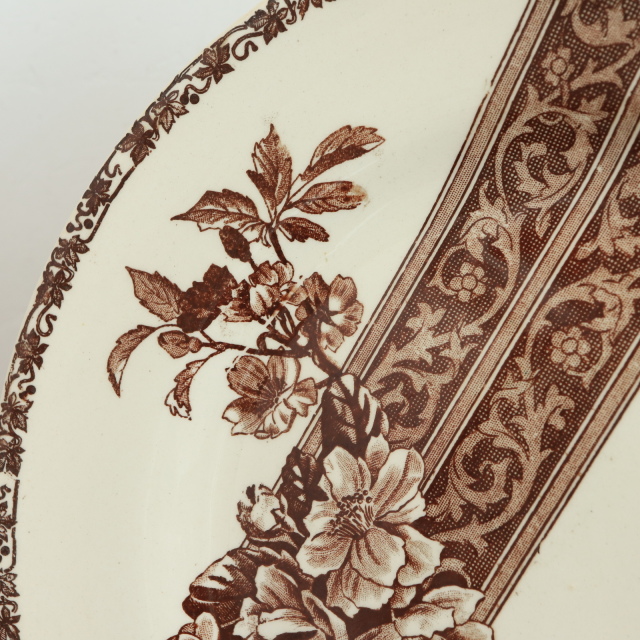 アンティーク プレート 皿 Emile bourgeois フランス ショワジールロワ製 CHOISY LE ROI