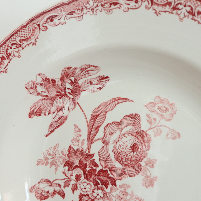 アンティークプレート フォンタンジュ 深皿 フランス サルグミンヌ製