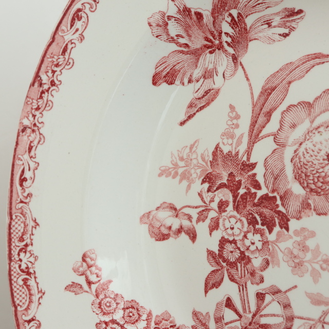 アンティークプレート フォンタンジュ 深皿 フランス サルグミンヌ製