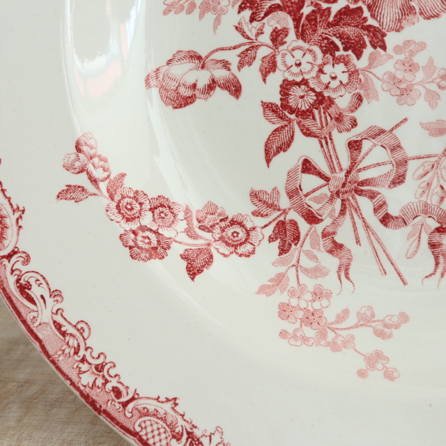 アンティークプレート フォンタンジュ 深皿 フランス サルグミンヌ製