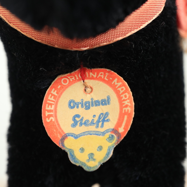 アンティーク シュタイフ 黒猫 Steiff Black Tom Cat 14cm