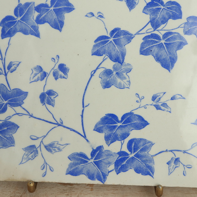 アンティーク タイル アイビー フランス クレイユモントロー製 Creil Montereau