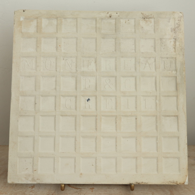 アンティーク タイル アイビー フランス クレイユモントロー製 Creil Montereau