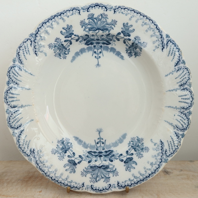 アンティーク プレート 深皿 レジャンス REGENCE フランス サンタマン製 SAINT AMAND HAMAGE NORD