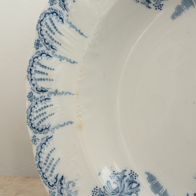 アンティーク プレート 深皿 レジャンス REGENCE フランス サンタマン製 SAINT AMAND HAMAGE NORD