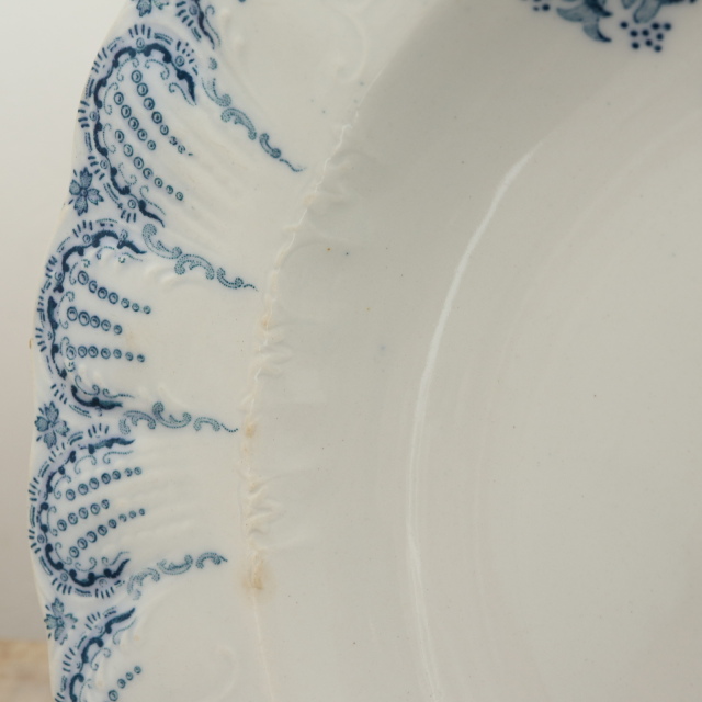 アンティーク プレート 深皿 レジャンス REGENCE フランス サンタマン製 SAINT AMAND HAMAGE NORD