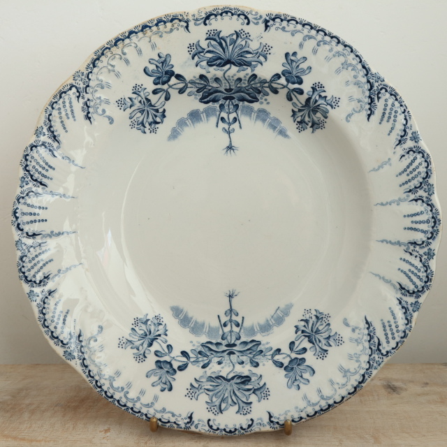 アンティーク プレート 深皿 レジャンス REGENCE フランス サンタマン製 SAINT AMAND HAMAGE NORD