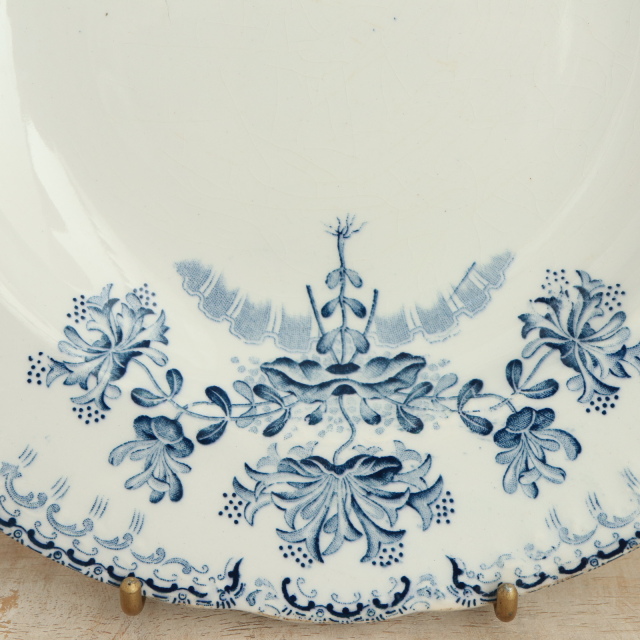 アンティーク プレート 深皿 レジャンス REGENCE フランス サンタマン製 SAINT AMAND HAMAGE NORD