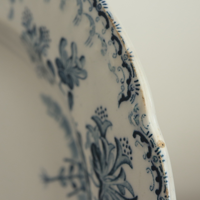 アンティーク プレート 深皿 レジャンス REGENCE フランス サンタマン製 SAINT AMAND HAMAGE NORD