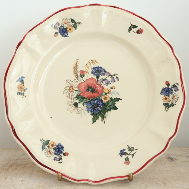 アンティーク プレート アグレスト デザート皿 フランス サルグミンヌ製 Agreste SARREGUEMINES