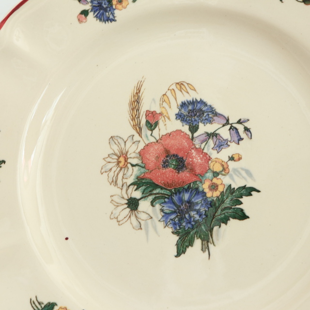 アンティーク プレート アグレスト デザート皿 フランス サルグミンヌ製 Agreste SARREGUEMINES