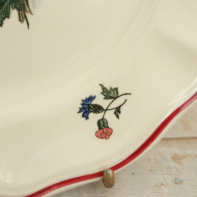 アンティーク プレート アグレスト デザート皿 フランス サルグミンヌ製 Agreste SARREGUEMINES