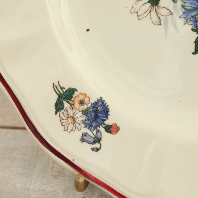 アンティーク プレート アグレスト デザート皿 フランス サルグミンヌ製 Agreste SARREGUEMINES