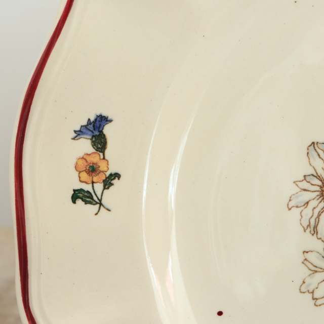 アンティーク プレート アグレスト デザート皿 フランス サルグミンヌ製 Agreste SARREGUEMINES