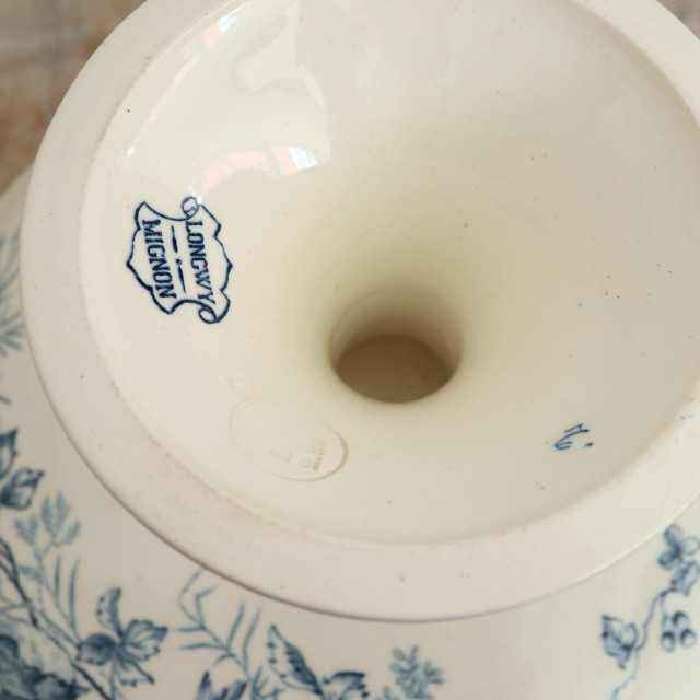 アンティーク コンポティエ 小鳥 MIGNON フランス ロンウィー製 LONGWY