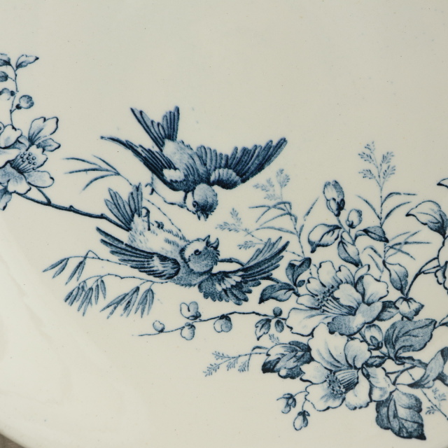 アンティーク コンポティエ 小鳥 MIGNON フランス ロンウィー製 LONGWY