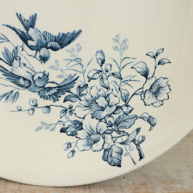 アンティーク コンポティエ 小鳥 MIGNON フランス ロンウィー製 LONGWY