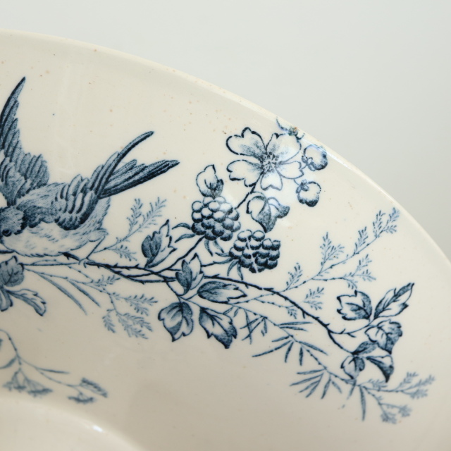 アンティーク コンポティエ 小鳥 MIGNON フランス ロンウィー製 LONGWY