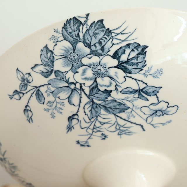 アンティーク コンポティエ 小鳥 MIGNON フランス ロンウィー製 LONGWY