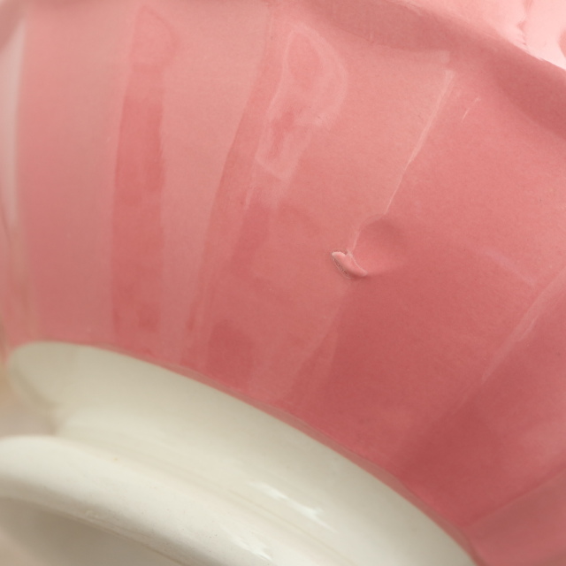 アンティーク カフェオレボウル ピンク フランス ディゴワン&サルグミンヌ製 DIGOIN & SARREGUEMINES