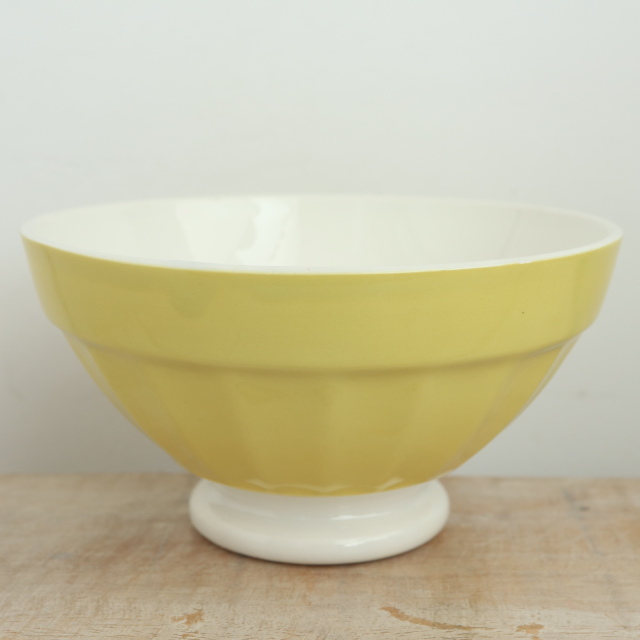 アンティーク カフェオレボウル イエロー フランス ディゴワン&サルグミンヌ製 DIGOIN & SARREGUEMINES