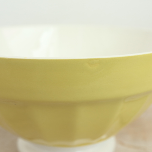 アンティーク カフェオレボウル イエロー フランス ディゴワン&サルグミンヌ製 DIGOIN & SARREGUEMINES