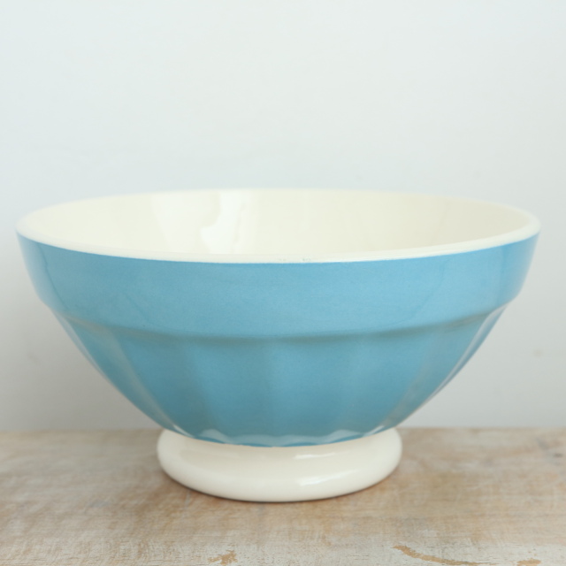 アンティーク カフェオレボウル ライトブルー フランス ディゴワン&サルグミンヌ製 DIGOIN & SARREGUEMINES
