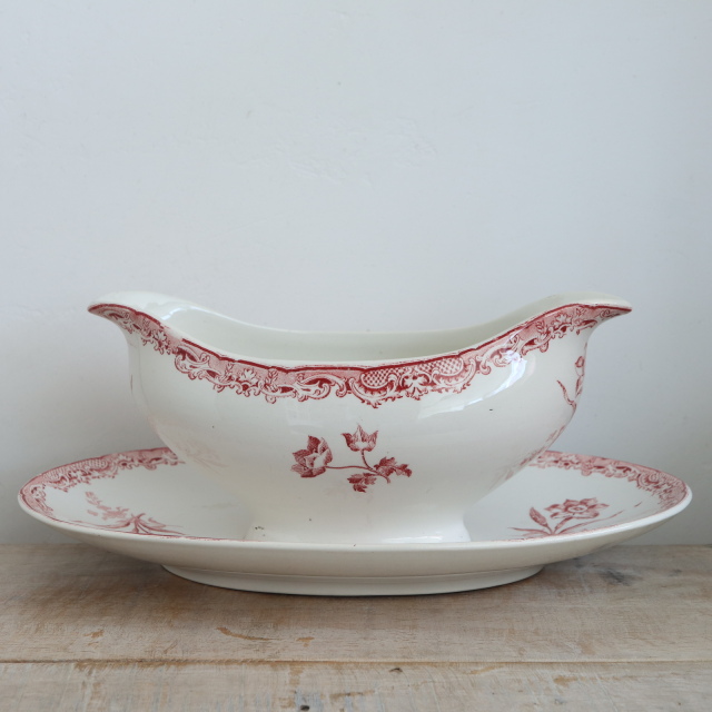 アンティーク ソーシエール フォンタンジュ フランス サルグミンヌ製 FONTANGES SARREGUEMINES