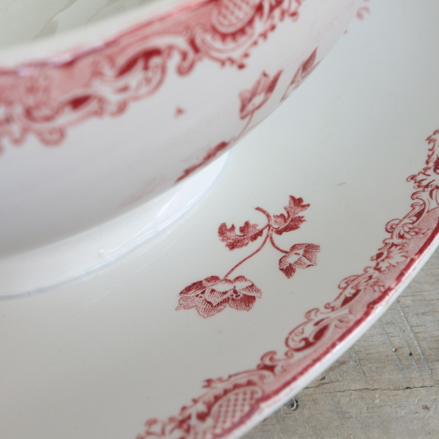 アンティーク ソーシエール フォンタンジュ フランス サルグミンヌ製 FONTANGES SARREGUEMINES