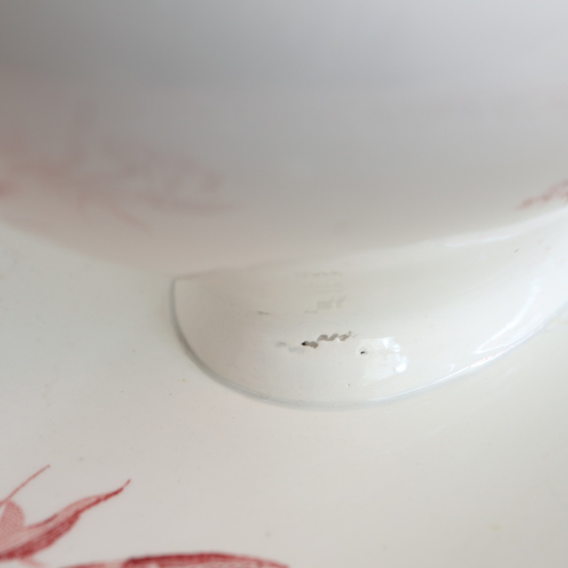 アンティーク ソーシエール フォンタンジュ フランス サルグミンヌ製 FONTANGES SARREGUEMINES