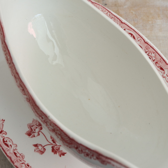 アンティーク ソーシエール フォンタンジュ フランス サルグミンヌ製 FONTANGES SARREGUEMINES