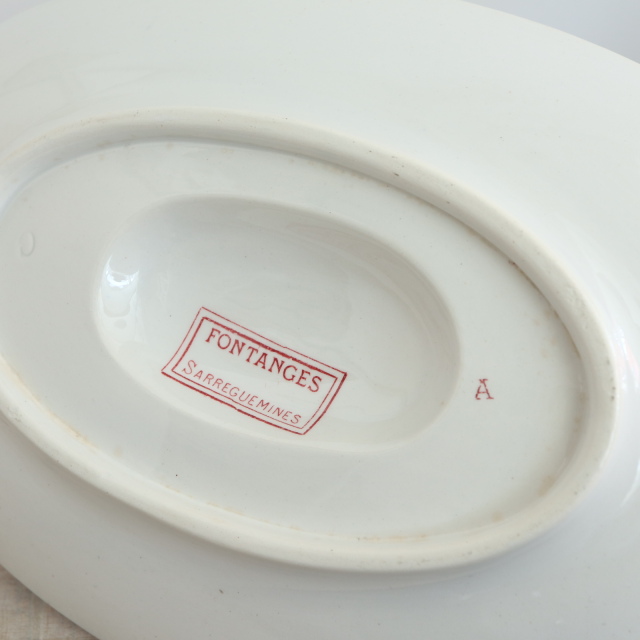 アンティーク ソーシエール フォンタンジュ フランス サルグミンヌ製 FONTANGES SARREGUEMINES