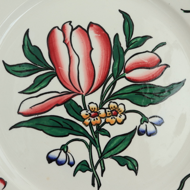 アンティーク プレート 皿 フランス サルグミンヌ製 SARREGUEMINES