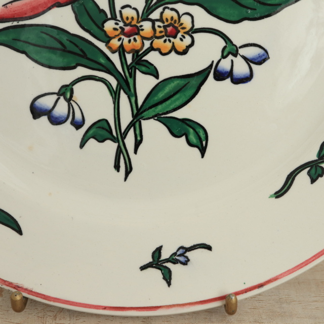 アンティーク プレート 皿 フランス サルグミンヌ製 SARREGUEMINES