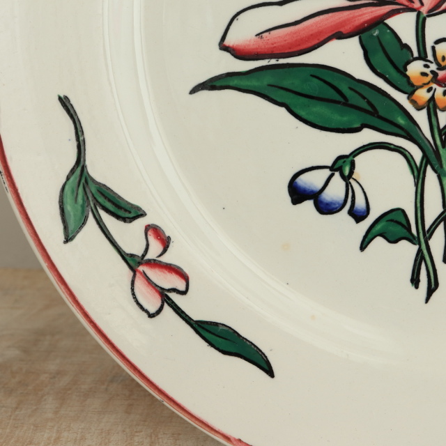 アンティーク プレート 皿 フランス サルグミンヌ製 SARREGUEMINES