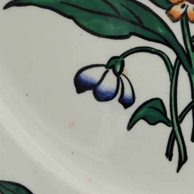 アンティーク プレート 皿 フランス サルグミンヌ製 SARREGUEMINES