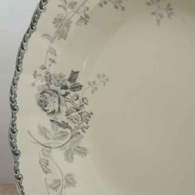 アンティーク プレート ナンテ NANTAIS 深皿 フランス ショワジールロワ製 CHOISY LE ROI