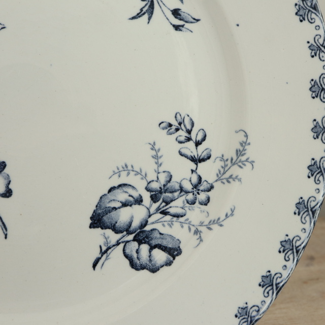 アンティークプレート デザート皿 VEGA フランス サルグミンヌ製 U&C SARREGUEMINES