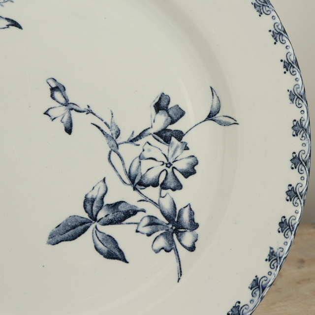 アンティークプレート デザート皿 VEGA フランス サルグミンヌ製 U&C SARREGUEMINES