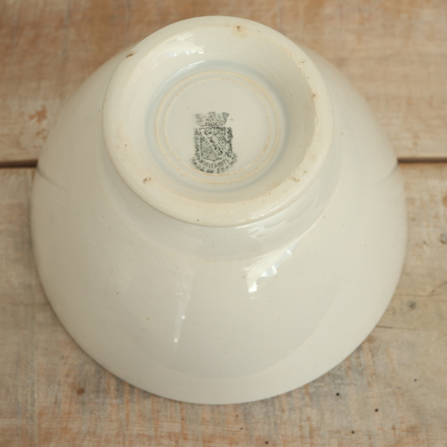 アンティーク カフェオレボウル 白 フランス サンタマン製 SAINT AMAND